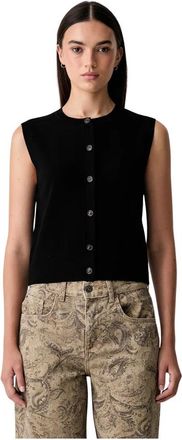 Scotch & Soda Gebreid Vest - Dames - Vesten - Zwart - S - Truien & Vesten