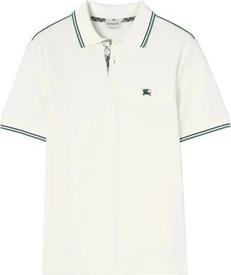 Burberry Polo shirt van katoenmix voor tennis - Heren - Polos - Wit - M - Katoen - Tops