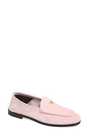 G/Fore Metal Tees Suede Flex Loafer in Blush at Nordstrom, Size 6.5