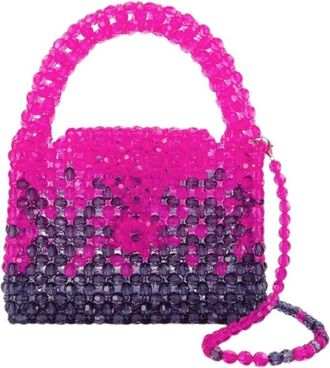 Germanier Multikleur Kralen Hobo Tas - Parel - Dames - Schoudertassen - Veelkleurig - ONE Size - Tassen
