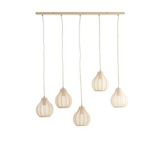 Light & Living Light&living - L&aacute;mpara Colgante - Elati - Beige - Textil - Gran