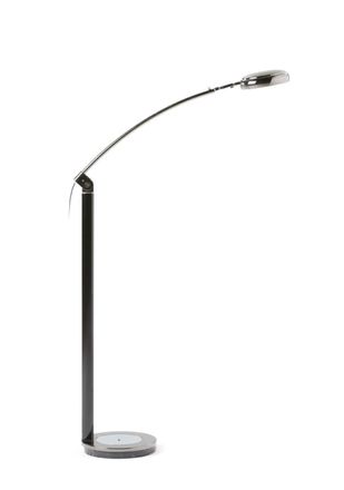 Els Banys L&aacute;mpara pie sal&oacute;n met&aacute;lico sistema led smd negro-cromo