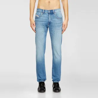 Diesel Slim Jeans Regular Waist 2019 D-Strukt, Light blue, Zip fly