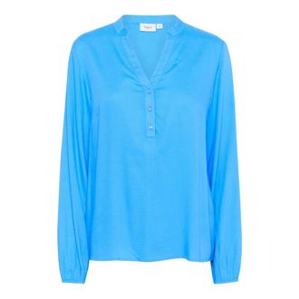 Saint Tropez CampanulaSZ Shirt - Dames - Blouses & Shirts - Blauw - Maat: XS Viscose