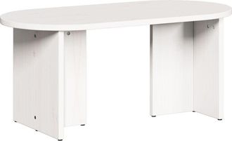 vidaXL Coffee Table White 80 x 39.5 x 35 cm Solid Pine wood Vidaxl