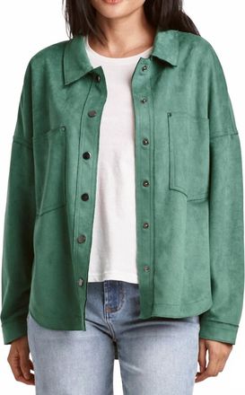 Dear John Denim Gina Suede Jacket In Green