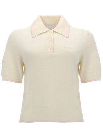 A.P.C. Cotton Ribbed Trim Minimalist Polo Shirt