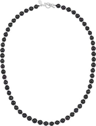 Dower & Hall Mens Black Pearl Halo Necklace