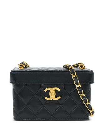 Chanel 1992 Lambskin Vanity schoudertas - Zwart