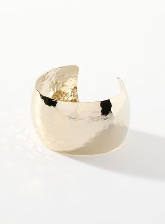 Simons Womens Wide hammered metal open bangle