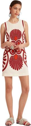 La DoubleJ Stretch Tunic - Dames - Korte kleedjes - Beige - M - Satijn - Kleedjes