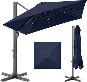 Best Choice Products 10x10ft Cantilever Patio Umbrella, 5-year Fade Resistant 260 GSM Canopy, Aluminum Frame
