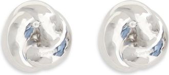 Self Portrait Womens Silver Knot Earrings Brass