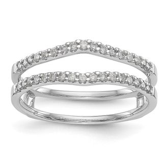 Diamond2Deal 14k White Gold Lab Grown Diamond Wedding Band Ring 1/4Ct Clarity- VS Color- D-E