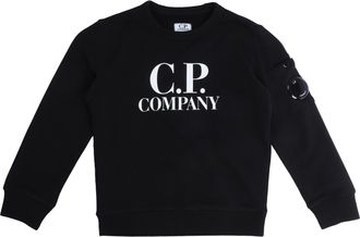 C.P. Company Boys Boys Juniors Diagonal Fleece Crewneck Sweatshirt in Black Cotton - Size 12Y
