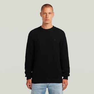 G-Star Honey Comb Structure Knit - Zwart - Heren