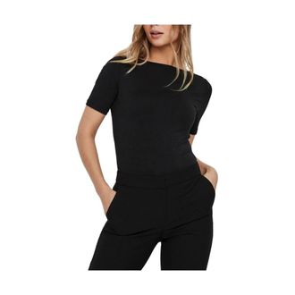 Vero Moda Zwart Viscose Dames T-Shirt Lente/Zomer - Dames - T-shirts - Zwart - M - Tops