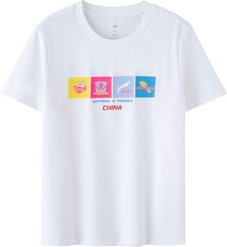 Li-Ning Table Tennis Graphic T-shirt White ATST031-2