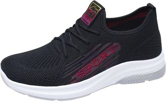 Generic Orthopedic Walking Trainers for Women Womens Wide Fit Gym Shoes Breathable Mesh Fashion Shoes Ladies Comfortable Up Casual Lace for UK Ladies Sneakers