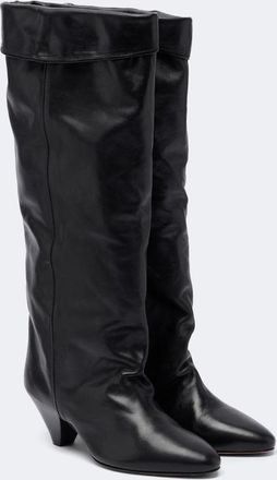 Isabel Marant Elita draped leather knee-high boots