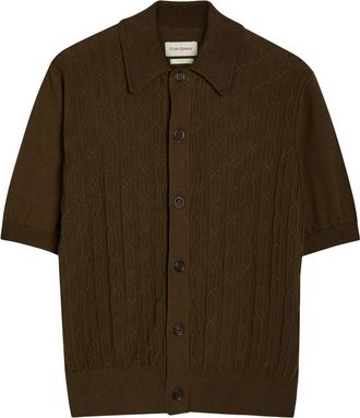 Oliver Spencer Rossell Cotton-knit Cardigan - Khaki - XL