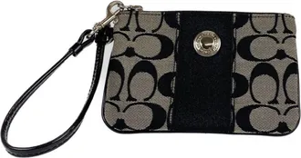 Coach Signature Black Canvas Pouch (Pre-Owned)