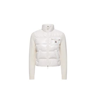 Moncler Moncler Padded Zip-up Wool Cardigan, Women, White, Size: L