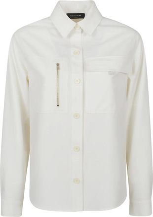 Fabiana Filippi Klassiek Kraag Shirt met Knopen aan de Voorkant - Dames - Overhemden - Wit - S - Overhemden