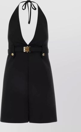 Miu Miu dress stretch wool detail belt