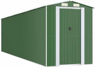 vidaXL Cobertizo De Jard&iacute;n Acero Galvanizado Verde 192x772x223 Cm Vidaxl