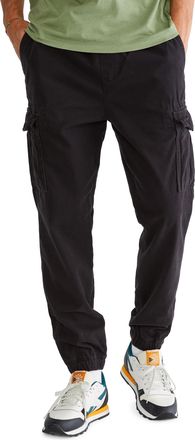 Aéropostale Mens Aero Cargo Jogger Pant, Dark Black, X-Small