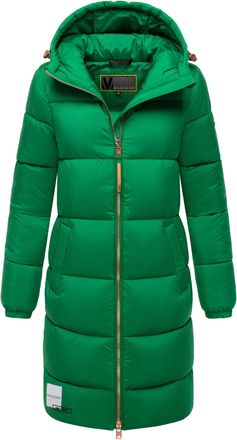 Marikoo lange dames gewatteerde winterjas met capuchon - Nomadiaa