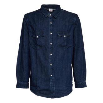 Edwin Denim Shirts, male, Blue, Size: XL Western Shirt