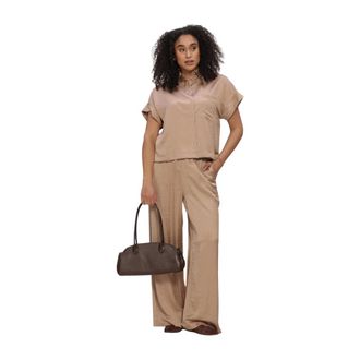 Knit-ted Overhemden, Dames, Beige, M, Polyester, Paris Blouse