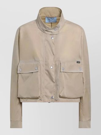 Prada high collar jacket adjustable cuffs pockets