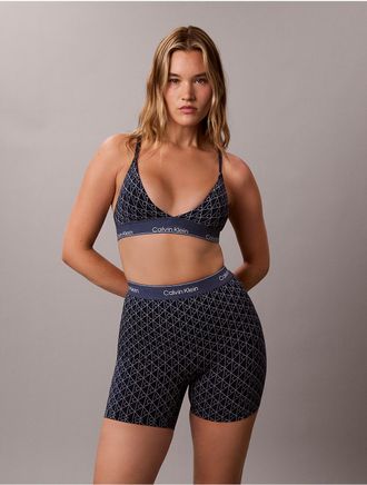 Calvin Klein Womens Icon Cotton Modal Shapewear Thigh Short - Blue - XL