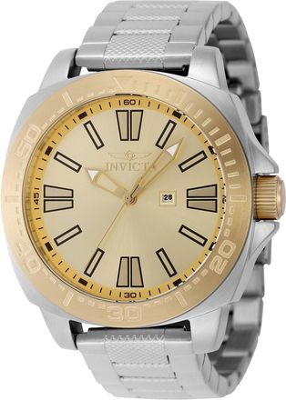 Invicta Mens Speedway 46mm Silver Tone Quartz Watch
