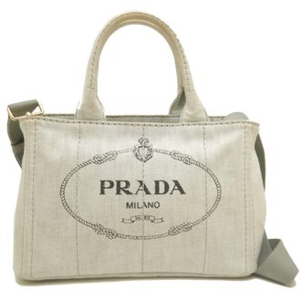 Prada Canapa Bianco Canapa Tote Bag (Pre-Owned)
