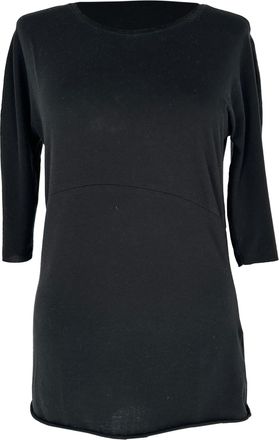 Jil Sander 3/4 Sleeve T-Shirt in Black Cotton