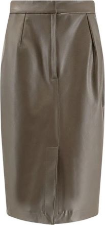 Stella McCartney Alter Mat Midi Rok - Dames - Midirokken - Bruin - L - Polyester - Rokken