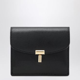 Toteme Black smooth-leather T-lock card holder