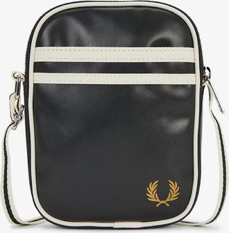 Fred Perry Mens Fred Perry Classic Small Side Bag - Night Green/Ecru T11 - Black - Size: ONE size