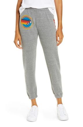 Aviator Nation Rainbow Logo Sweatpants in Heather Grey at Nordstrom, Size X-Small