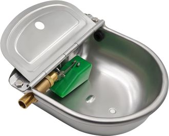 OEM Abbeveratoio Automatico Per Animali, Abbeveratoio Per Bestiame In Acciaio Inossidabile Con Rubinetti In Rame Regolabili Da 1/2 E Tappo Di Scarico Per 