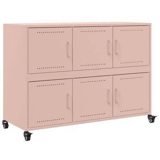 Berkfield Home Sideboard Pink 100.5x39x72 cm Steel
