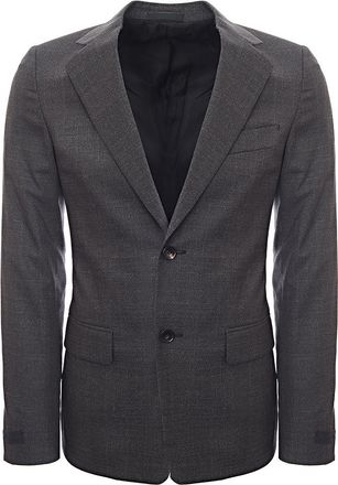 Lanvin Mens Virgin Wool Notch Lapel Flap Pocket 2 Button Suit Jacket In Grey - Size X-Small