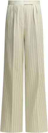 Max Mara Mxmosso Katoenen Broek - Dames - Broeken - Wit - Maat: S Katoen