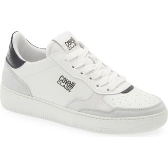 Roberto Cavalli Logo Low Top Sneaker in White at Nordstrom Rack, Size 11.5