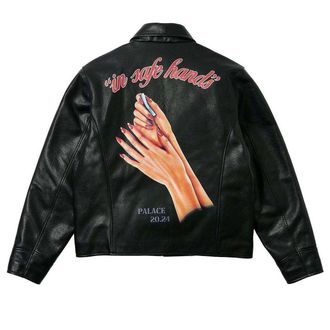 Palace Safe Hands Leather Jacket Black P26JK022
