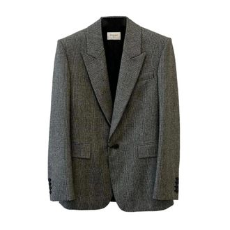 Saint Laurent Checked Blazer - male - Saint Laurent - Blazers - Gray - L - Jackets